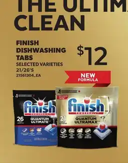 Loblaws FINISH DISHWASHER TABS, 21/26'S offer