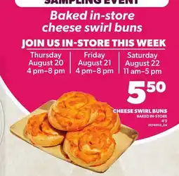 Loblaws CHEESE SWIRL BUNS, 4'S offer