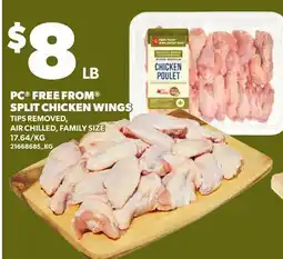 Loblaws PC FREE FROM SPLIT CHICKEN WINGS offer