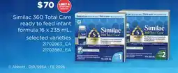 Loblaws SIMILAC 360 TOTAL CARE READY TO FEED INFANT FORMULA offer