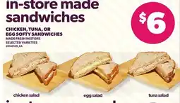 Loblaws CHICKEN, TUNA, OR EGG SOFTY SANDWICHES offer