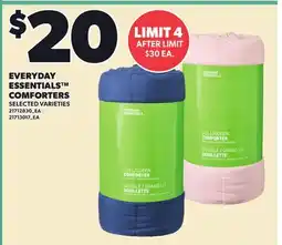 Loblaws EVERY DAY ESSENTIALS COMFORTERS offer