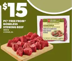 Loblaws PC FREE FROM BONELESS STEWING BEEF offer