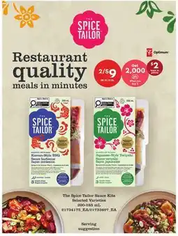Loblaws THE SPICE TAILOR SAUCE KITS offer
