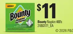 Loblaws BOUNTY NAPKIN, 400'S offer