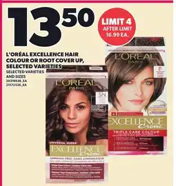 Loblaws L'OREAL EXCELLENCE HAIR COLOUR OR ROOT COVER UP offer
