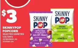 Loblaws SKINNYPOP POPCORN, 125/150 G offer