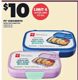 Loblaws PC KIDS BENTO offer