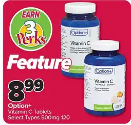 PharmaChoice Option+ Vitamin C Tablets Select Types 500mg 120 offer