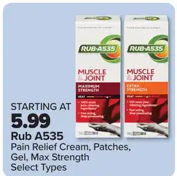 PharmaChoice Rub A535 Pain Relief Cream, Patches, Gel, Max Strength offer