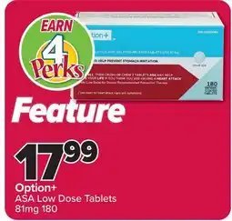 PharmaChoice Option+ ASA Low Dose Tablets offer