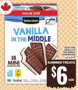 Food Basics SELECTION VANILLA IN THE MIDDLE SANDWICHES offer