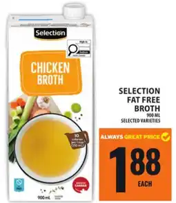 Food Basics SELECTION FAT FREE BROTH offer