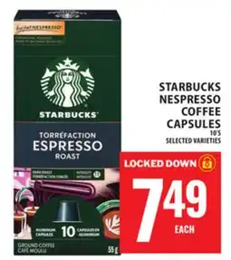 Food Basics STARBUCKS NESPRESSO COFFEE CAPSULES offer
