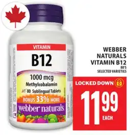 Food Basics WEBBER NATURALS VITAMIN B12 offer