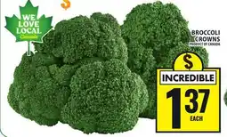 Food Basics BROCCOLI CROWNS offer
