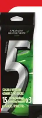 Walmart 5 GUM sugar-free gum offer