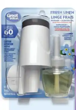 Walmart Great Value warmer + scented oil offer
