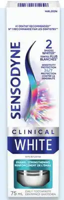 Walmart Sensodyne Clinical White enamel strengthening or stain protector toothpaste offer