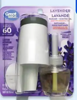 Walmart Great Value warmer + scented oil offer