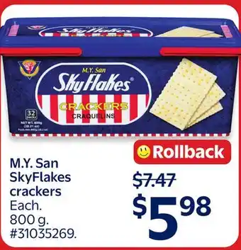 Walmart M.Y. San SkyFlakes crackers offer