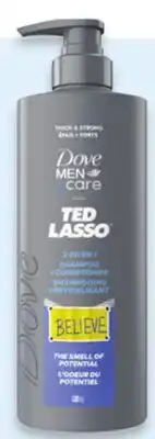 Walmart Dove Men+ Care Ted Lasso 2-in-l shampoo and conditioner offer