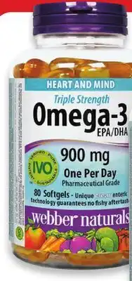 Walmart Webber Naturals omega 3 or 3-6-9 offer