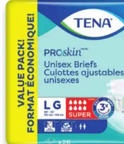 Walmart Tena Super L briefs 26s or overnight underwear XL 18s offer