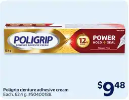 Walmart Poligrip denture adhesive cream offer
