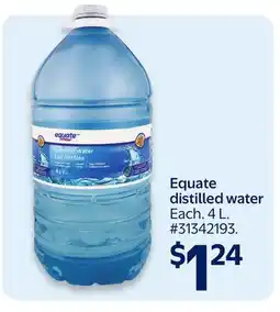 Walmart Equate distilled water offer