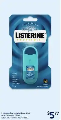 Walmart Listerine PocketMist Cool Mint oral care mist offer