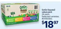 Walmart GoGo SqueeZ value pack offer