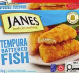Walmart Janes breaded popcorn chicken or fish, chicken or fish nuggets, strips or burgers offer