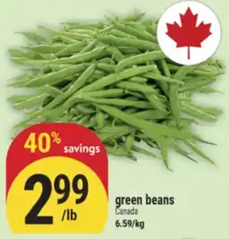Marché Adonis green beans offer