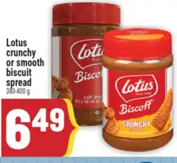 Marché Adonis Lotus crunchy or smooth biscuit spread offer