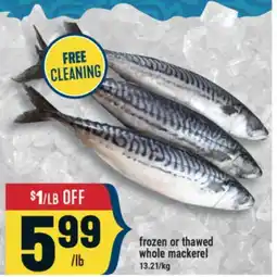 Marché Adonis Frozen or thawed whole mackerel offer