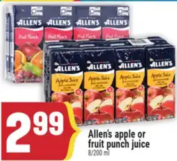 Marché Adonis Allen's apple or fruit punch juice offer
