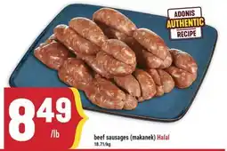 Marché Adonis Beef sausages offer