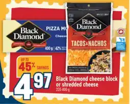 Marché Adonis Black Diamond cheese block or shredded cheese offer