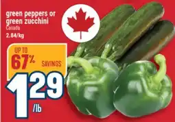Marché Adonis green peppers or green zucchini offer