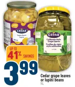 Marché Adonis Cedar grape leaves or lupini beans offer