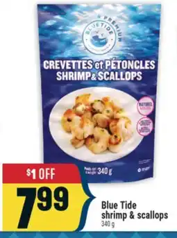 Marché Adonis Blue Tide shrimp & scallops offer