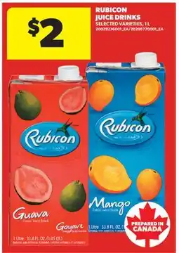 Real Canadian Superstore RUBICON JUICE DRINKS offer
