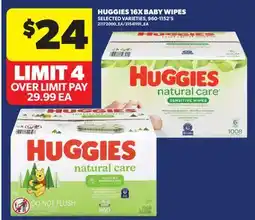 Real Canadian Superstore HUGGIES 16X BABY WIPES, 960-1152'S offer