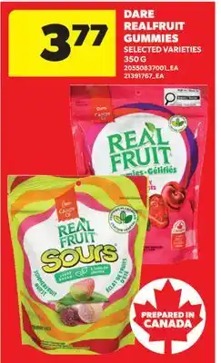 Real Canadian Superstore DARE REALFRUIT GUMMIES offer