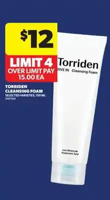 Real Canadian Superstore TORRIDEN CLEANSING FOAM offer