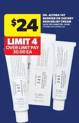 Real Canadian Superstore DR. ALTHEA 147 BARRIER OR 345 DRY SKIN REPAIR CREAM offer