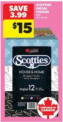 Real Canadian Superstore SCOTTIES FACIAL TISSUES, 12'S offer