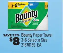 Real Canadian Superstore BOUNTY PAPER TOWEL, 3=6 offer
