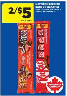 Real Canadian Superstore NESTLÉ SNACK SIZE BARS OR SMARTIES offer